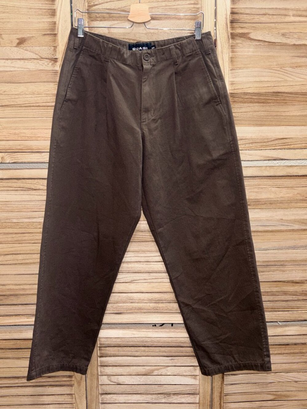 Quasi Skateboards Mens Warren Pleated Trouser Pants Brown | Size 32